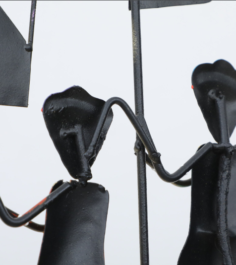 Decorative Elephant Shenai Multicolour Iron Wall Art