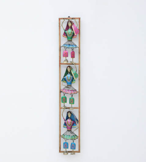 Decorative Kalbaliya Lady Multicolour Metal Wall Art