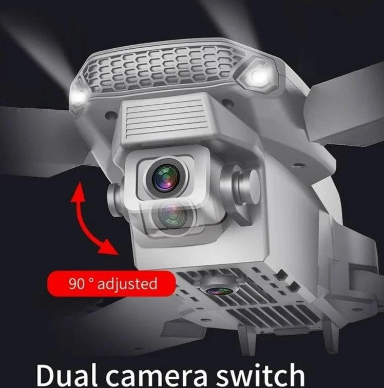 E88 Drone (Black)|Dual Battery Pack|GPS Navigation|4K UHD Camera+1080P