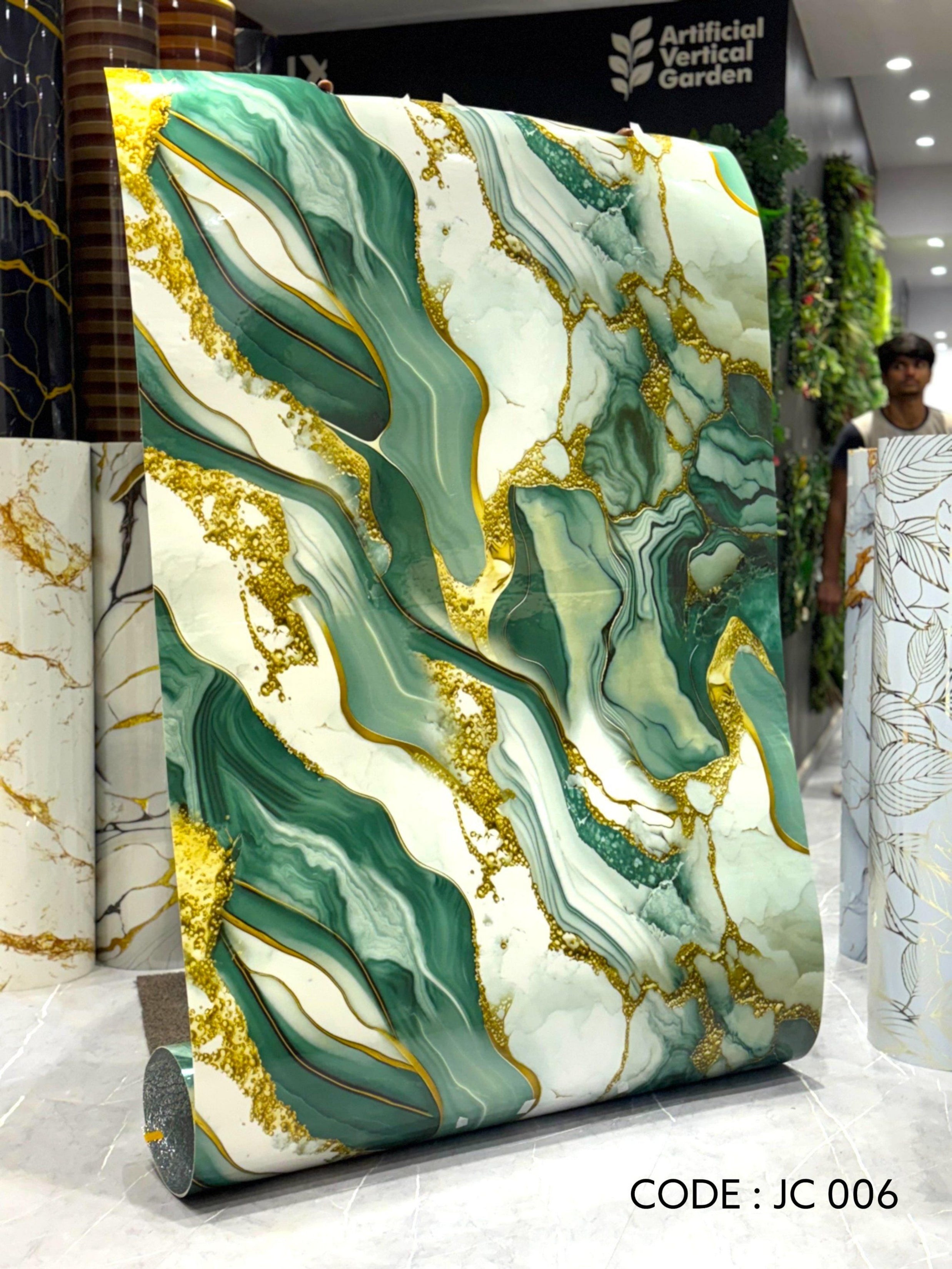 Self Adhesive UV Marble Sheets (size 10 x 4 Feet) JC 006 - SWASTIK CREATIONS The Trend Point