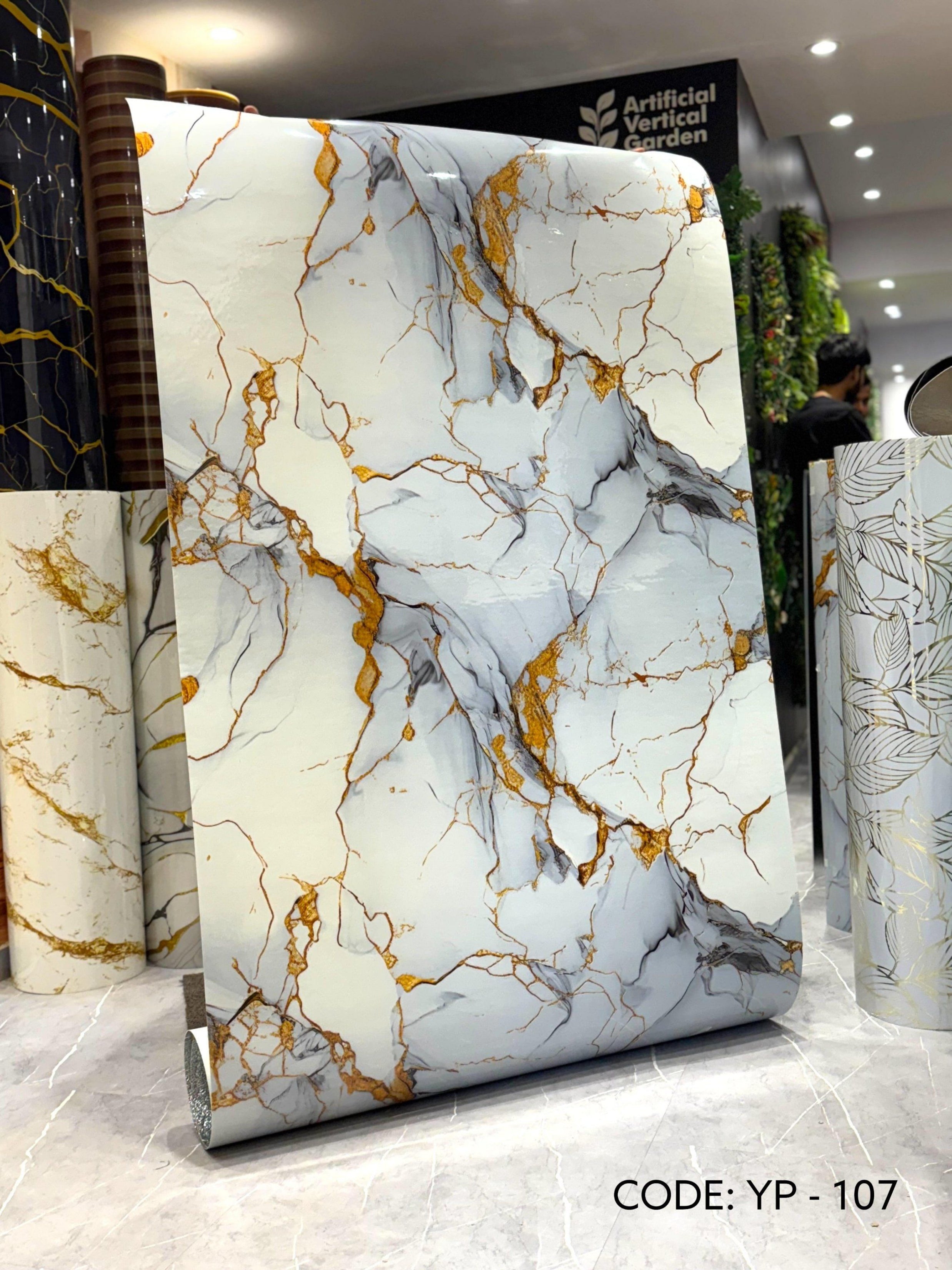 Self Adhesive UV Marble Sheets (size 10 x 4 Feet) YP 107 - SWASTIK CREATIONS The Trend Point