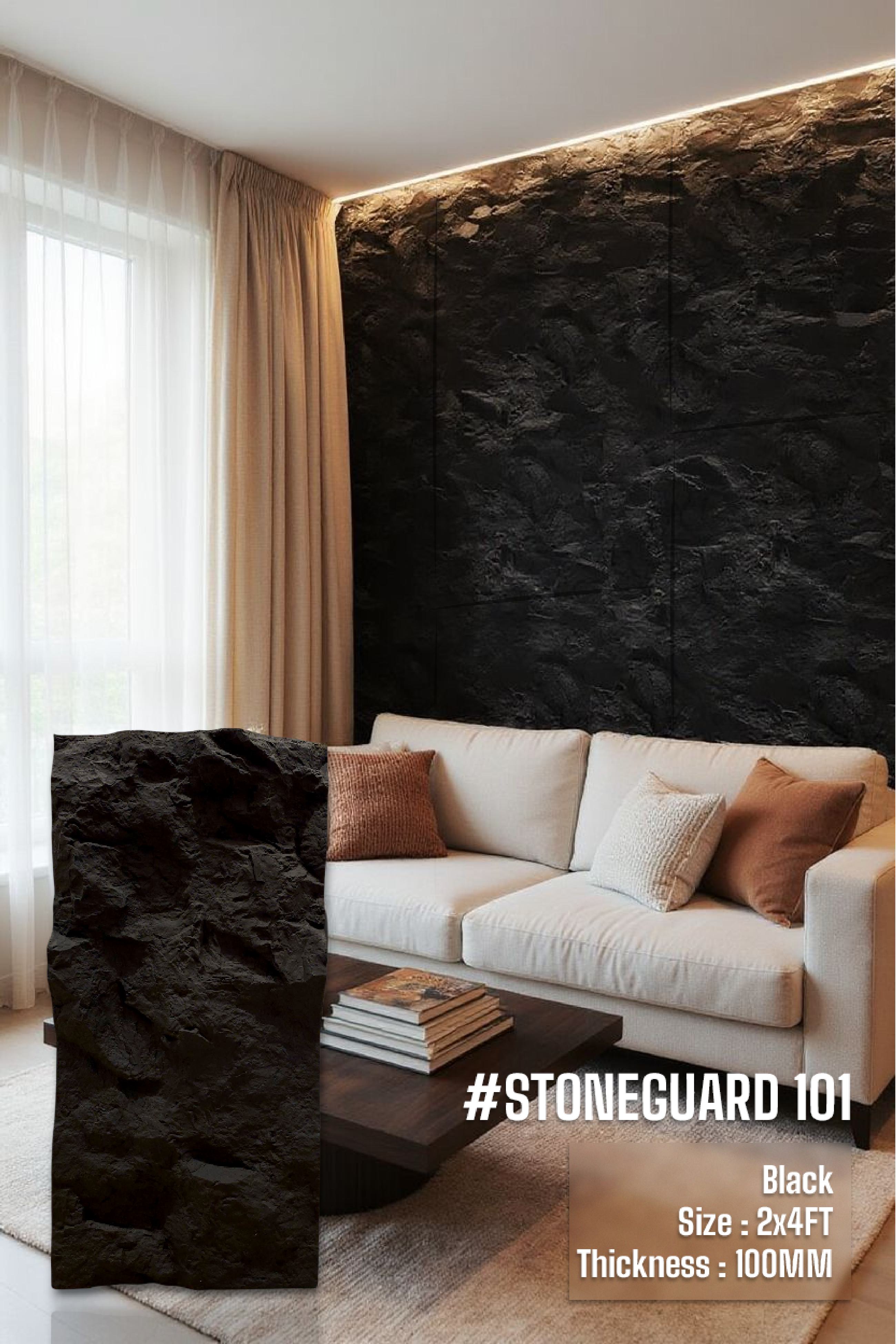 #StoneGuard101 - 100mm PU stone Panels (Size 2*4ft) - 5 colors option - SWASTIK CREATIONS The Trend Point