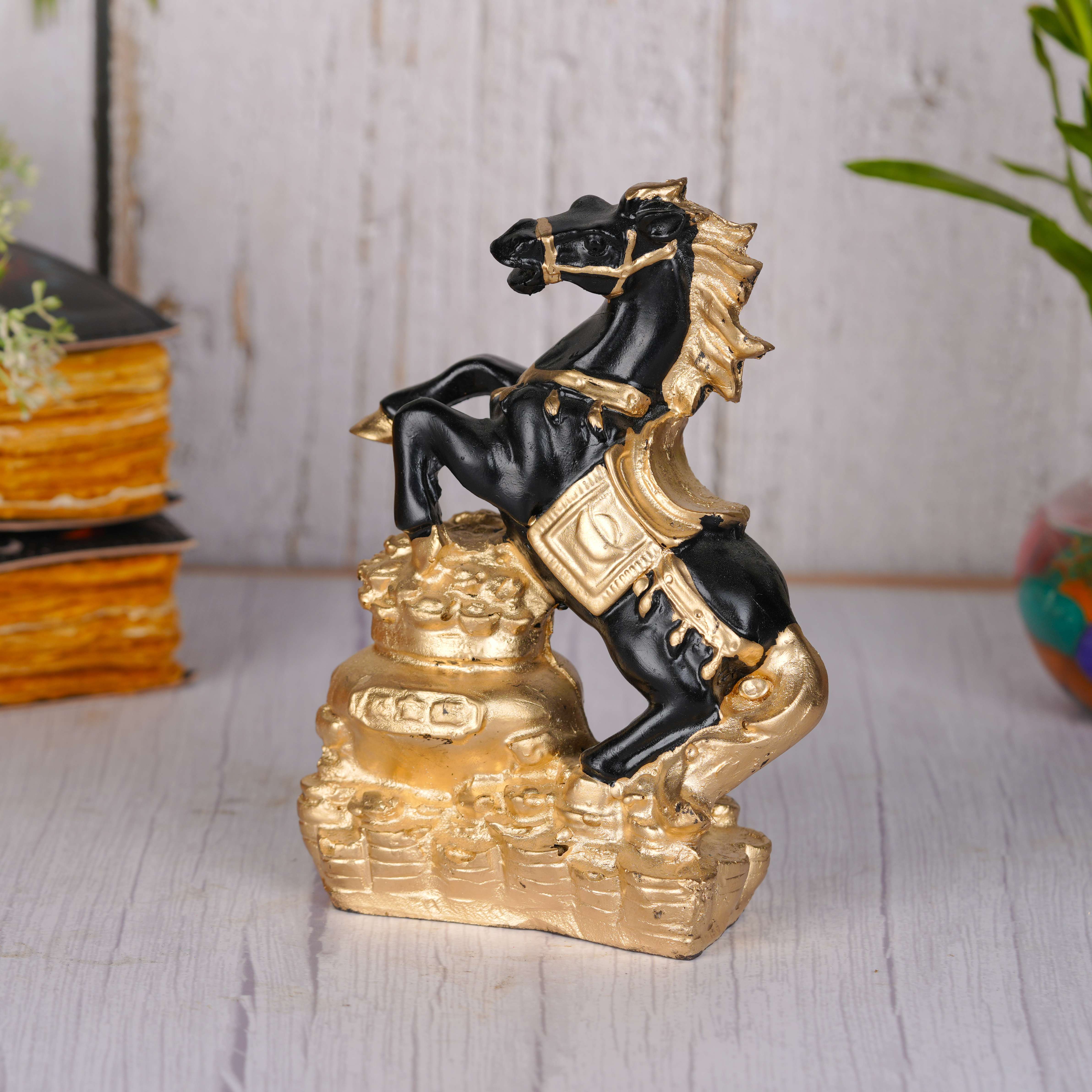 Swastik Creations Horse Showpiece for Home Decor Living Room, Bedroom, Office Desktop Decoration & Gifting Showpiece - SWASTIK CREATIONS The Trend Point
