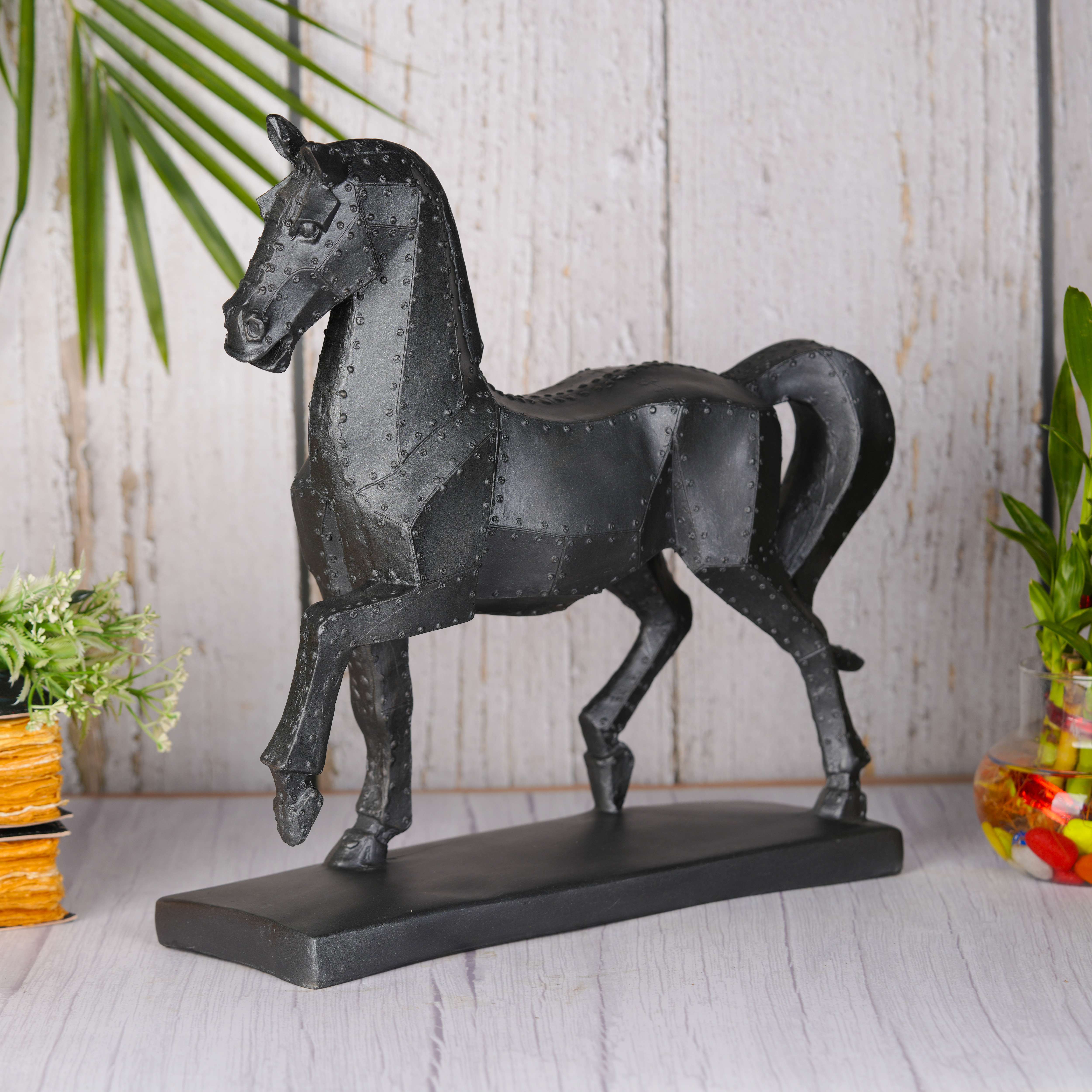 Swastik Creations Iron Runing Horse Statue for Luxury Office Home Decor, Creative Horse Art Decor Sculpture Resin Horse Figurines Coffee Table Centerpieces - SWASTIK CREATIONS The Trend Point