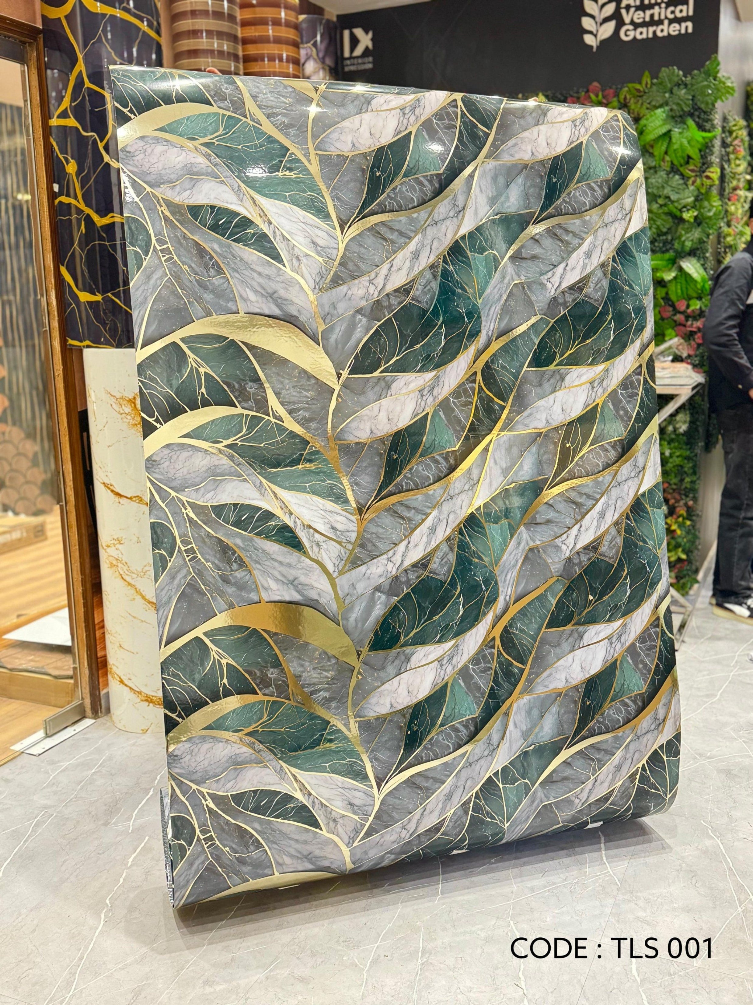 Gold Foil UV Marble Sheets (size 10 x 4 Feet) TLS001