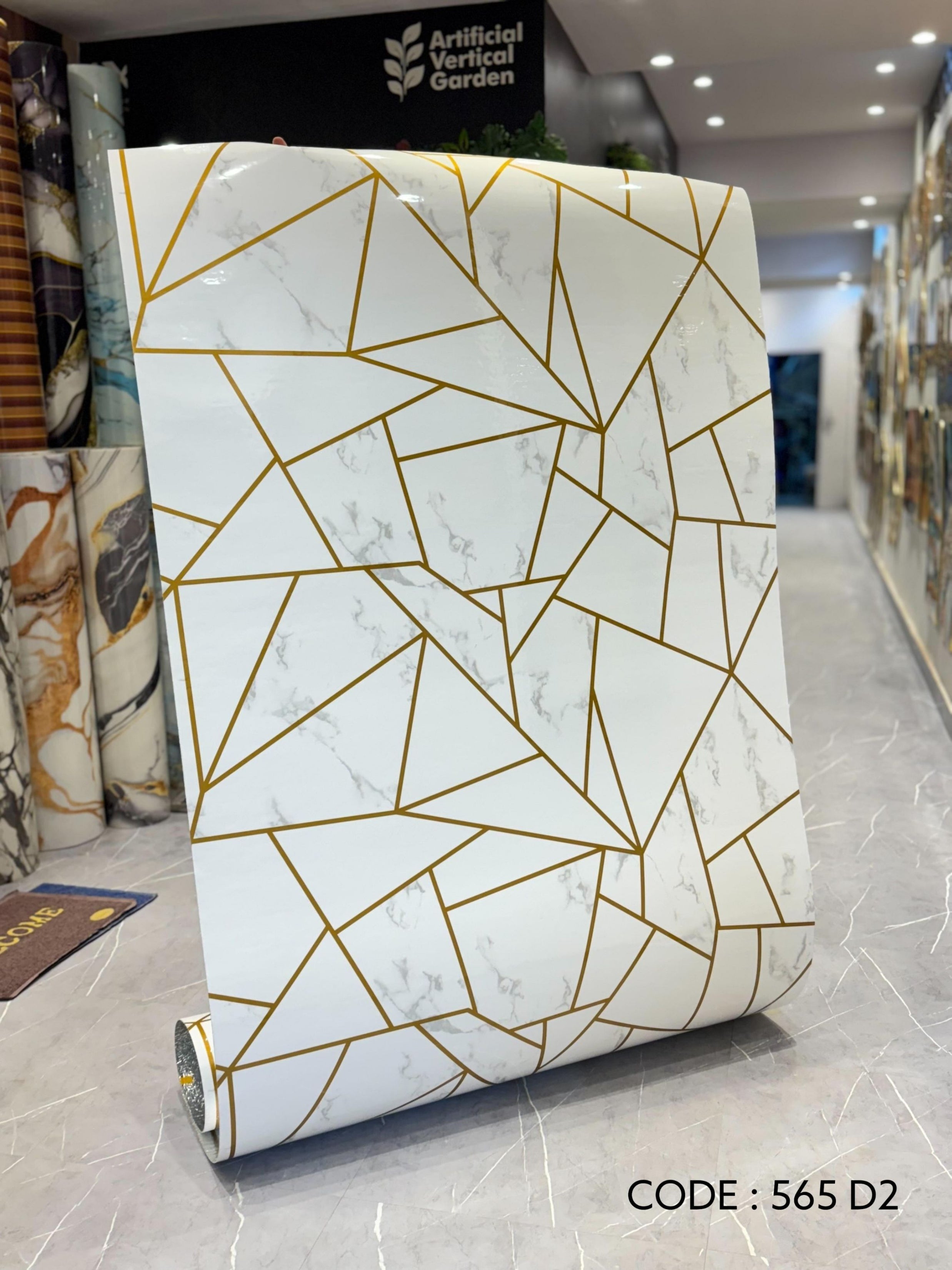 Self Adhesive UV Marble Sheets (size 10 x 4 Feet) 565 D2