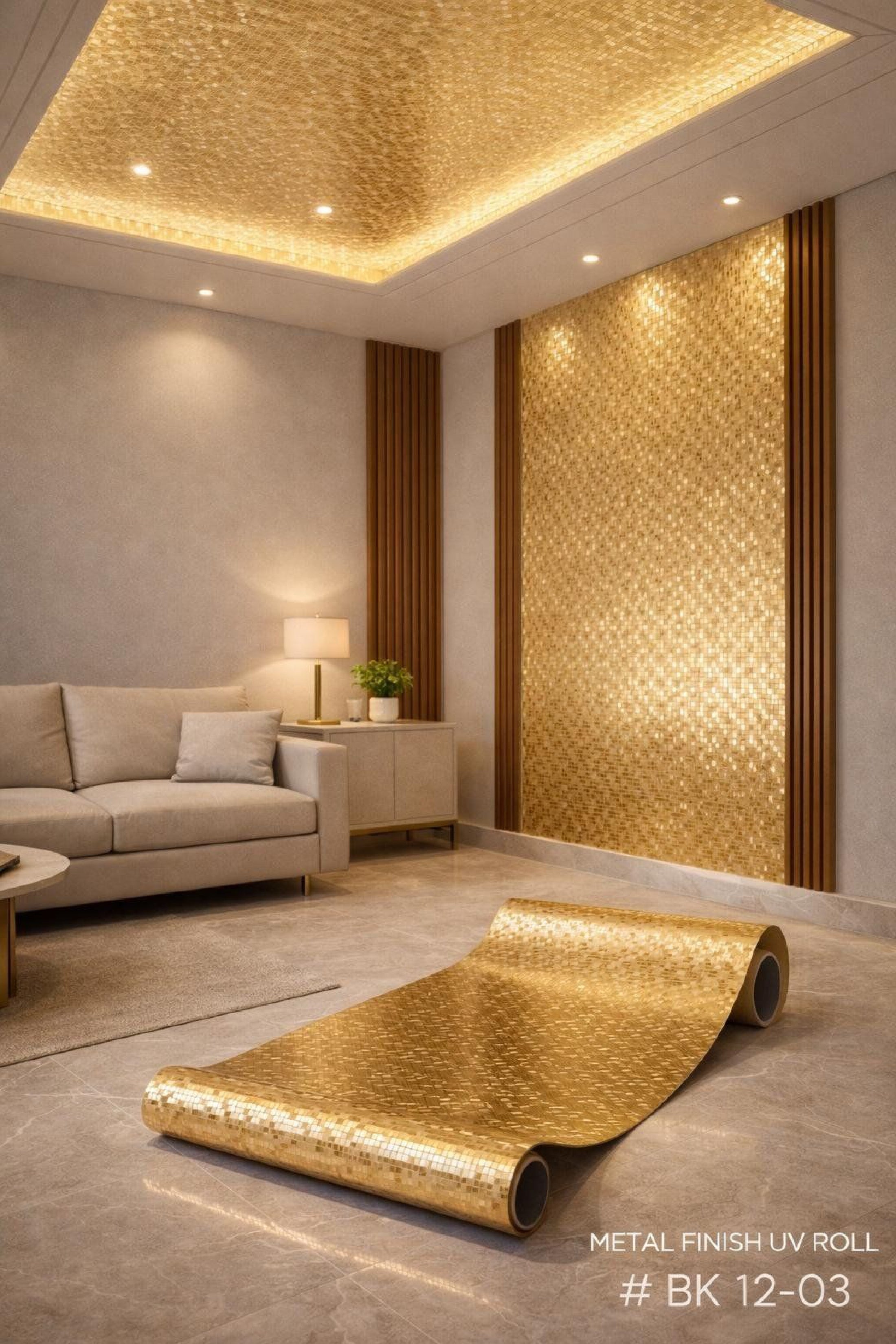 Self-adhesive UV Metal Sheets (size 4 Feet x 2.8 MTR) BK 12-03