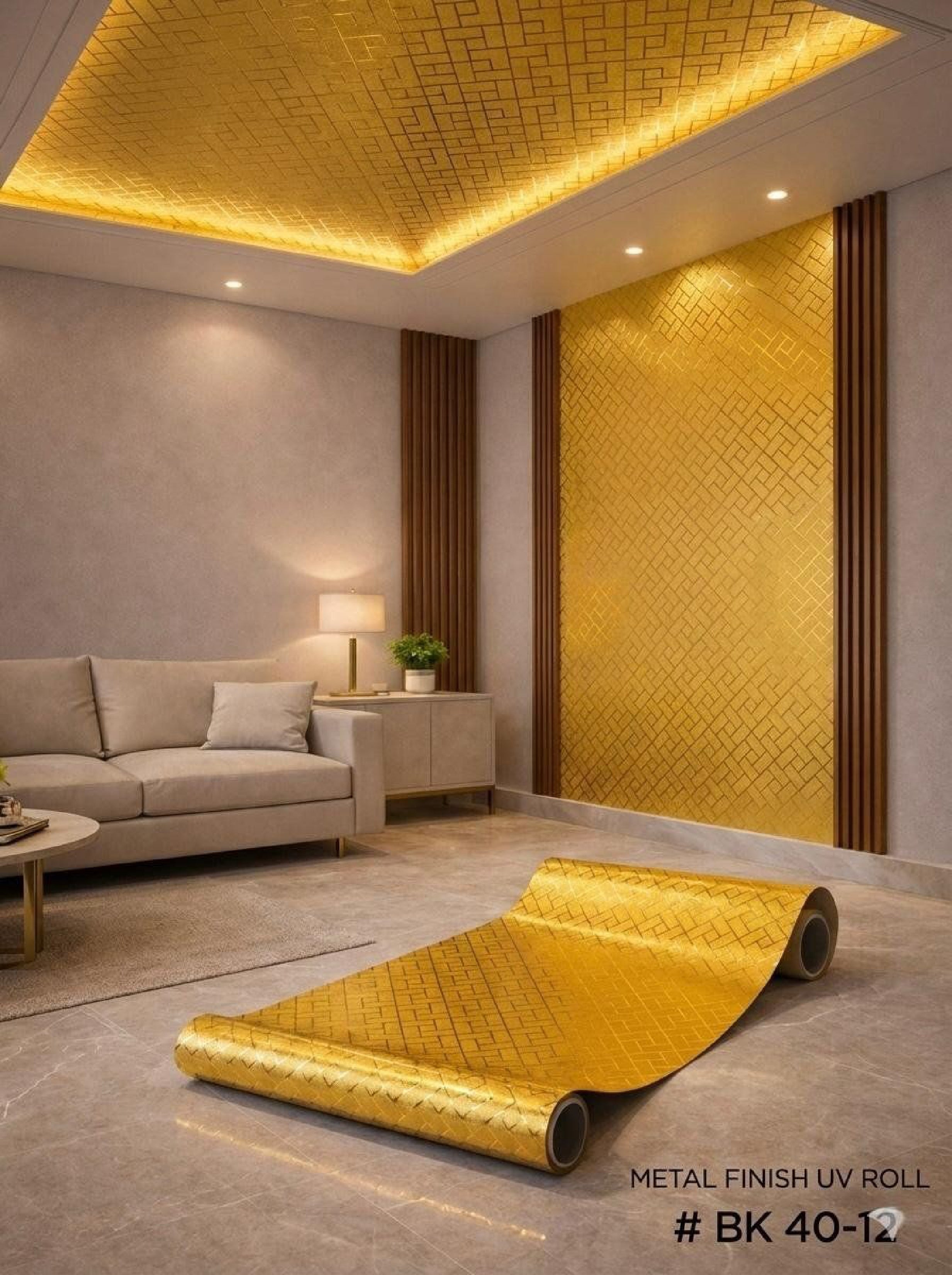 Self-adhesive UV Metal Sheets (size 4 Feet x 2.8 MTR) BK 40-12