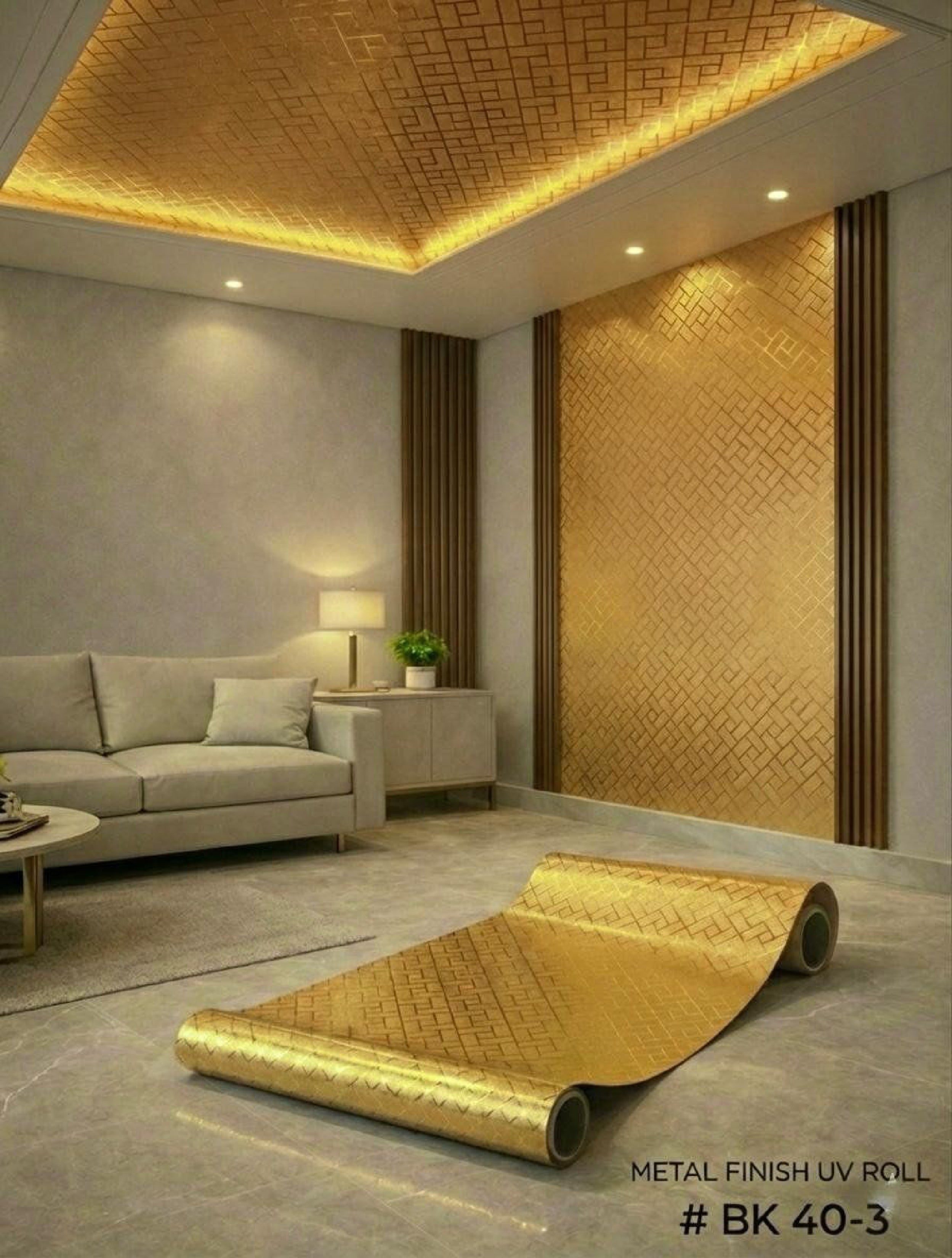 Self-adhesive UV Metal Sheets (size 4 Feet x 2.8 MTR) BK 40-3