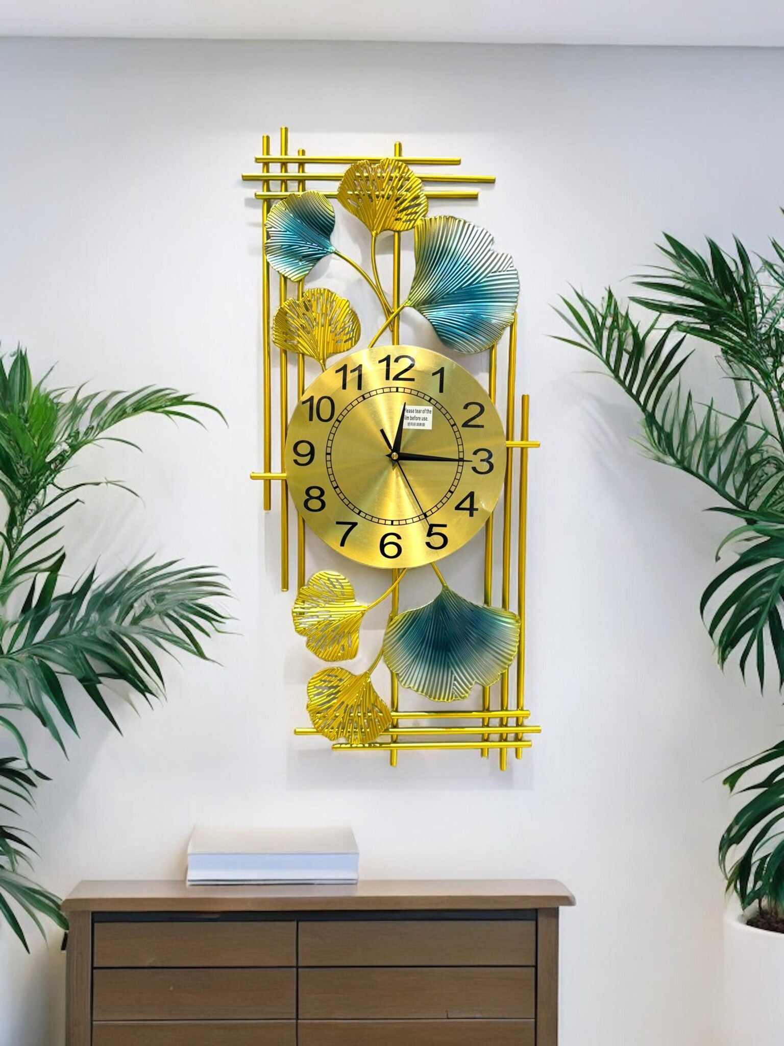 Vertical Decorative Metal Wall Clock Art - SWASTIK CREATIONS The Trend Point