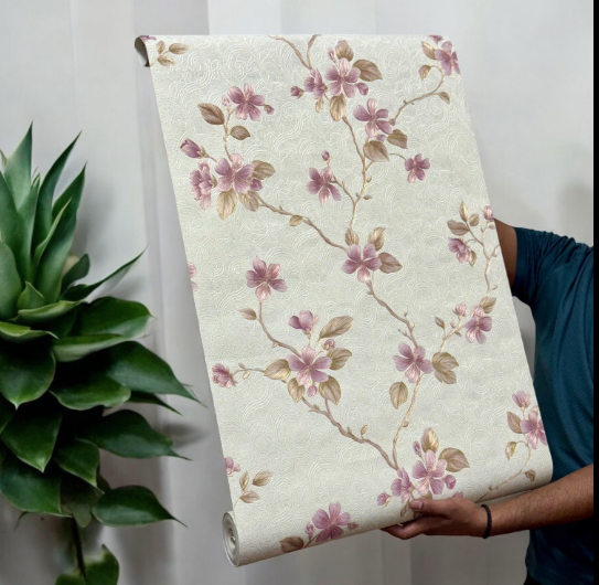 Vintage Floral Wallpaper (set of 2) - SWASTIK CREATIONS The Trend Point