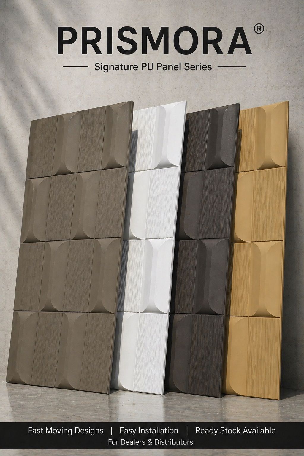 #Prismora - PU Panels New Design - Size 2x4ft - 5 color options