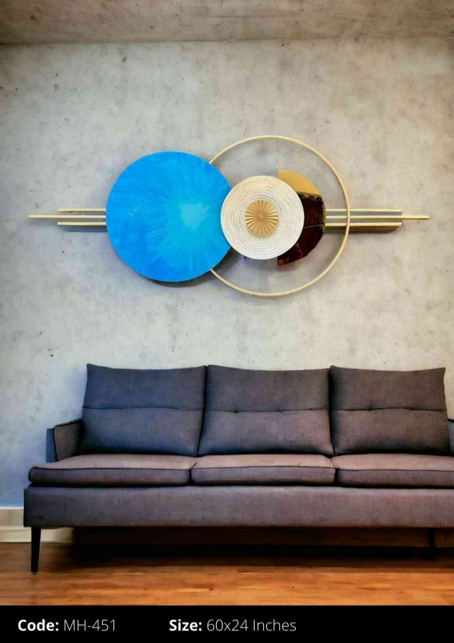 Antique Blue Metal Wall Decor (MH-451) SWASTIK CREATIONS The Trend Point