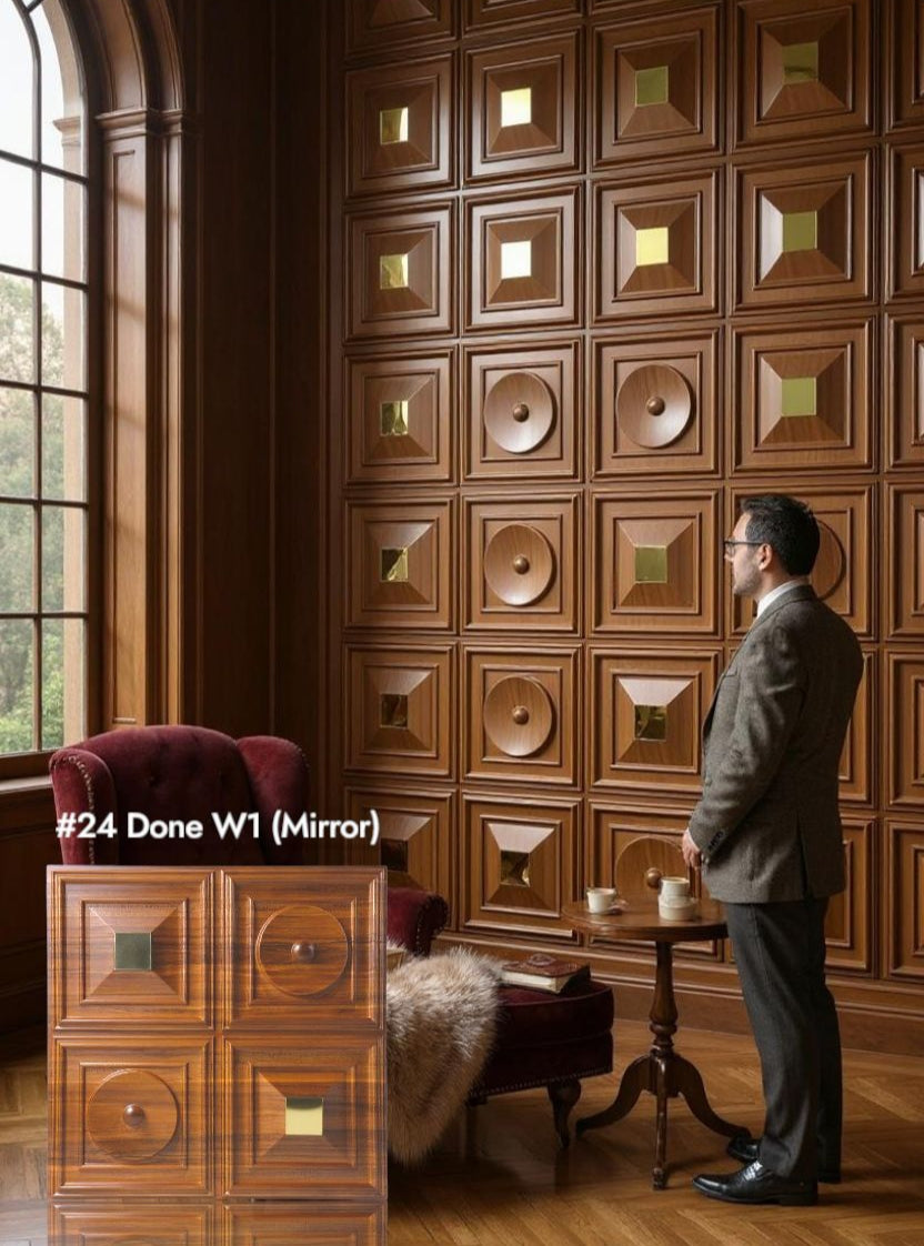 #24 Dome - Arch 3D PVC Panel (Mirror) - 6 colors option - (Size 50*50cm)