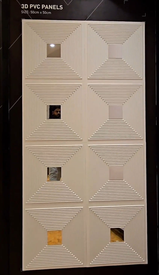 #20 Enigma 3D PVC Mirror Panel (Box of 50pcs) - 4 colors option - (Size 50*50cm)