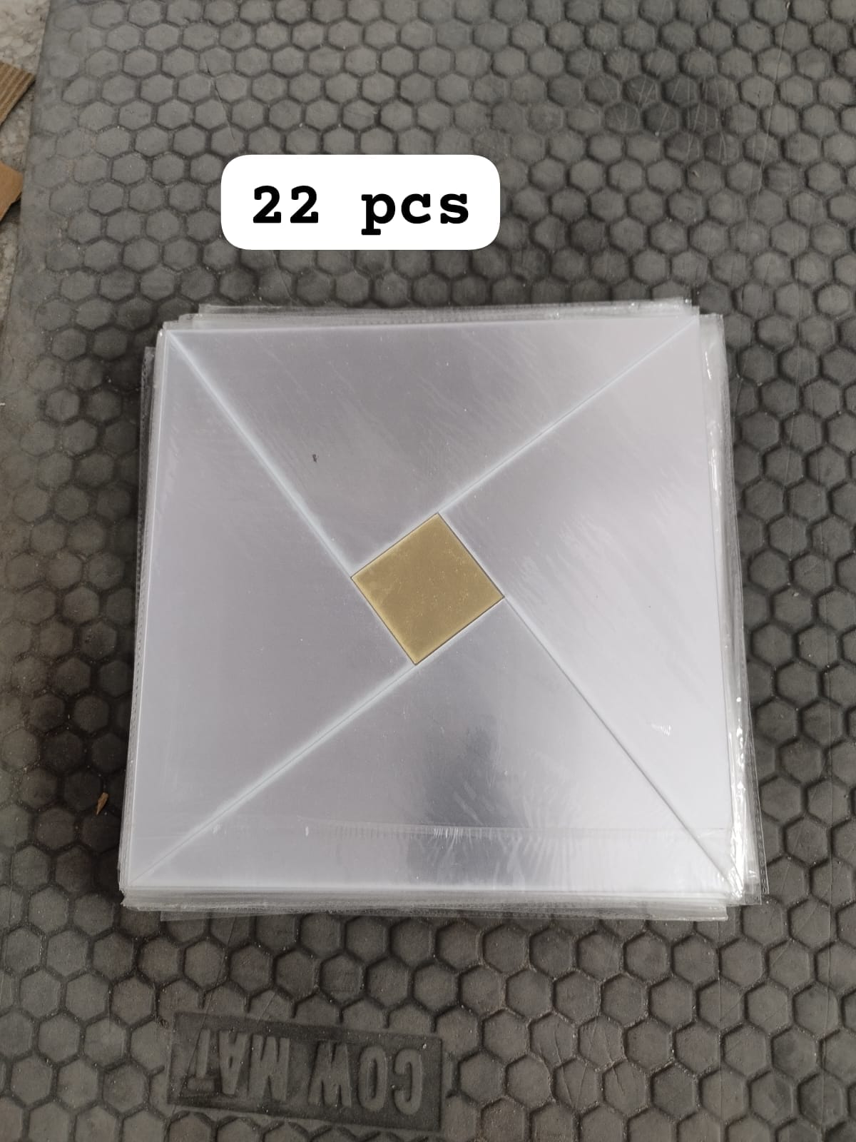 #MT26B (Acrylic) Silver & Golden Self-Adhesive Acrylic Mirror Mosaic Tile (Min 60pcs) (1 Tile Coverage Area 1 Sq Ft)