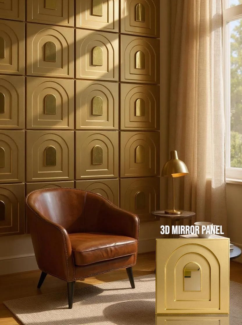 #21 Arch - Arch 3D PVC Panel (Mirror) - 5 colors option - (Size 50*50cm) SWASTIK CREATIONS The Trend Point