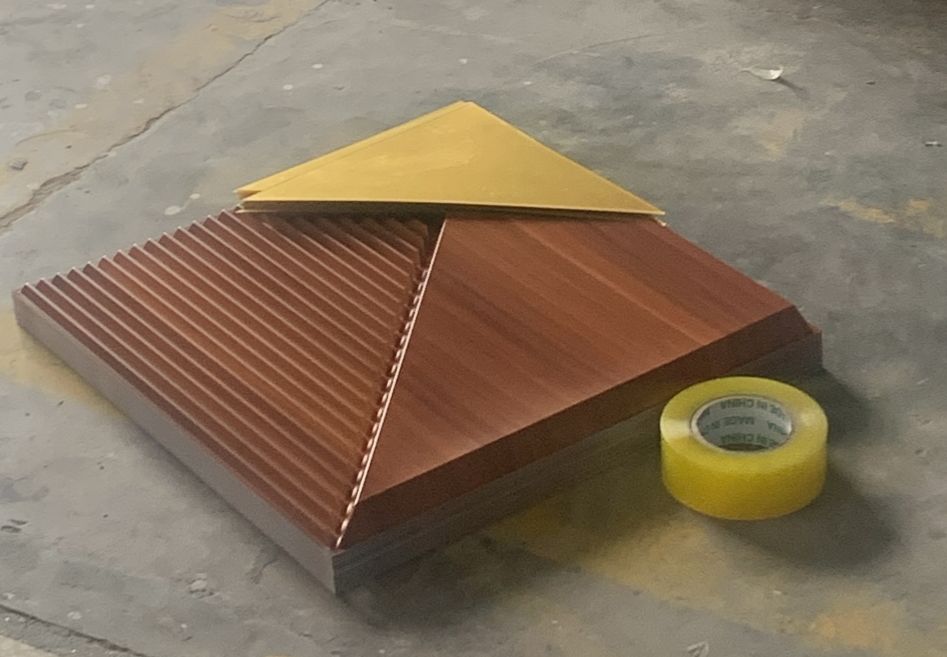 #22 Fin W1 - 3D PVC Brown Panel (Mirror) - (Size 50*50cm) (1 piece covers approx 2.5sqft)