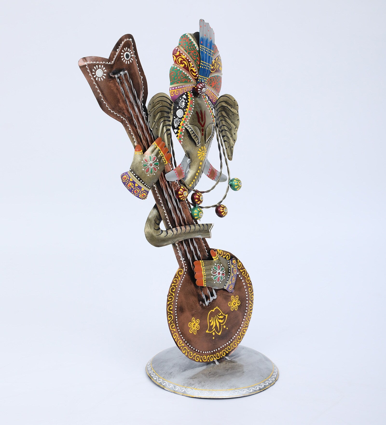 Ganesh Stand Multicolour Iron Idol