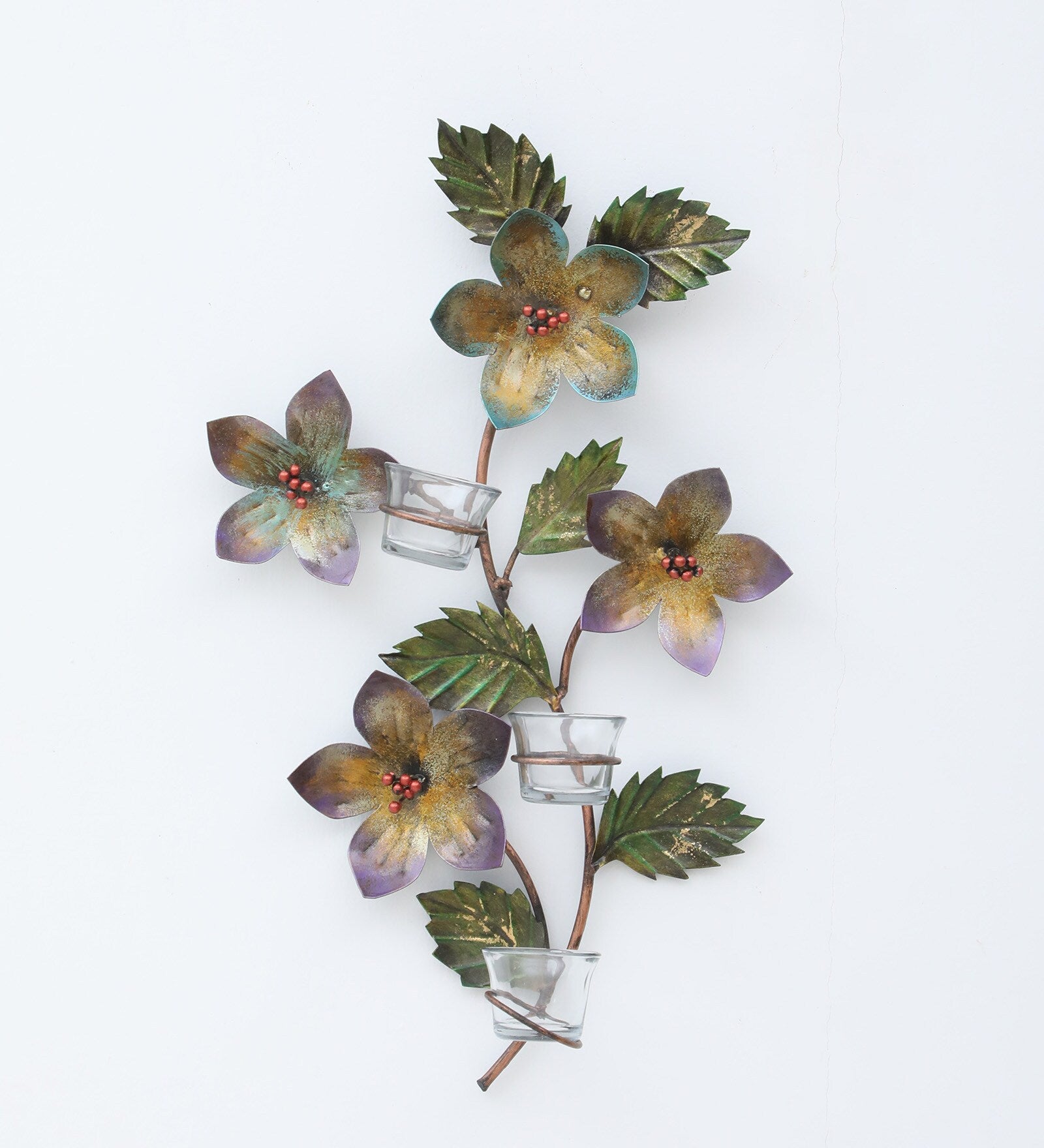 Decorative Multicolour Iron Table Tea Light Holder