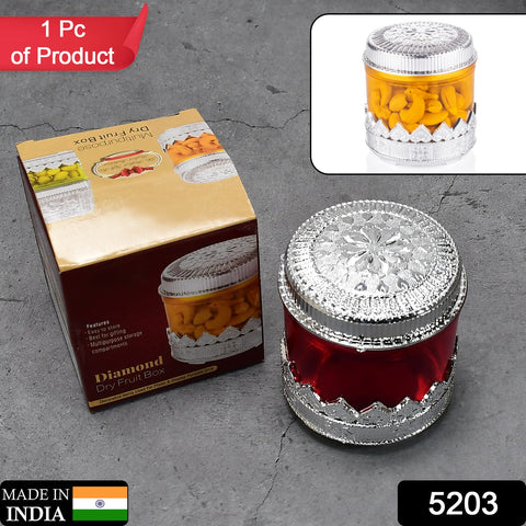 5203 Diamond Design Dryfruit Storage Container Or Storage Box - SWASTIK CREATIONS The Trend Point