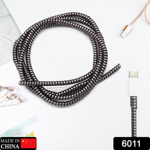 6011 Metallic Finish Cable Spiral Protector/Wire Repair/Pet Cord Protector/Headphone Saver, Cable Wrap/Cover for Mac Charging Cable - SWASTIK CREATIONS The Trend Point