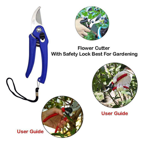 0465A Garden Shears Pruners Scissor for Cutting Branches, Flowers, Leaves, Pruning Seeds - SWASTIK CREATIONS The Trend Point