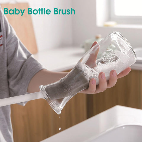 4088 Sponge Bottle Cleaning Brush For Baby Bottle, Wine Glass Cleaning Brush, Vase and Glassware Bottle Cleaner Brush