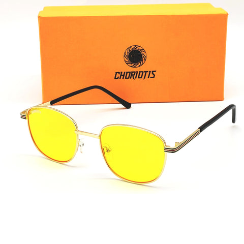Choriotis-6015 Mysaria Square Yellow-Gold Sunglasses For Men & Women~CT-6015 - SWASTIK CREATIONS The Trend Point