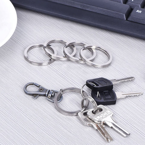 4054 Key Rings Stainless Steel Double For Key chain & Jewellery Use ( 10 pcs ) - SWASTIK CREATIONS The Trend Point