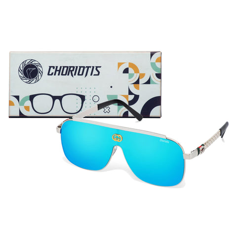 Choriotis-0039 Ghostman Square Aqua Blue-Silver Sunglasses For Men & Women~CT-0039 - SWASTIK CREATIONS The Trend Point