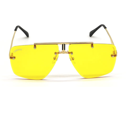 Choriotis-6021 Mulsanne Round Yellow-Gold Sunglasses For Men & Women~CT-6021 - SWASTIK CREATIONS The Trend Point