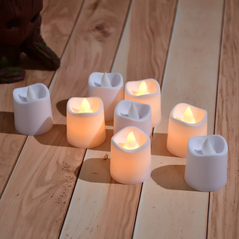 6487 Flameless LED Tealights, Smokeless Plastic Decorative Candles - Led Tea Light Candle For Home Decoration (Pack Of 24) - SWASTIK CREATIONS The Trend Point