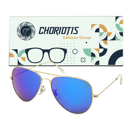 Choriotis-3026 Astor Aviator Blue-Gold Sunglasses For Men & Women~CT-3026 - SWASTIK CREATIONS The Trend Point