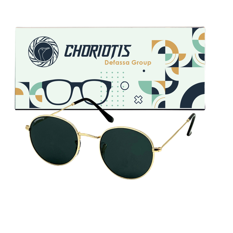 Choriotis-3447 Velaryon Round Black-Gold Sunglasses For Men & Women~CT-3447 - SWASTIK CREATIONS The Trend Point