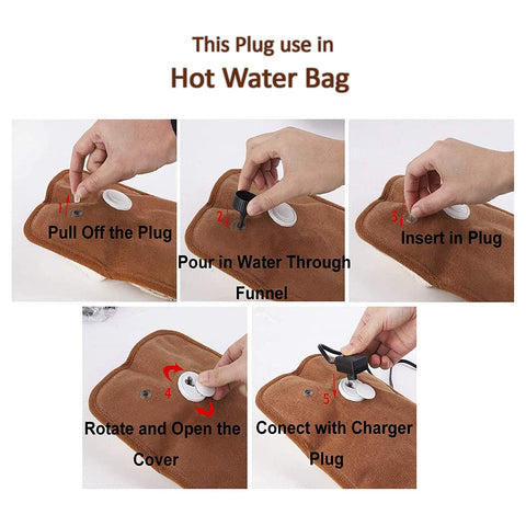 6140 5 Pc Hot Water Bag in Water Stopper used as a stopper while injecting nails on walls etc. - SWASTIK CREATIONS The Trend Point