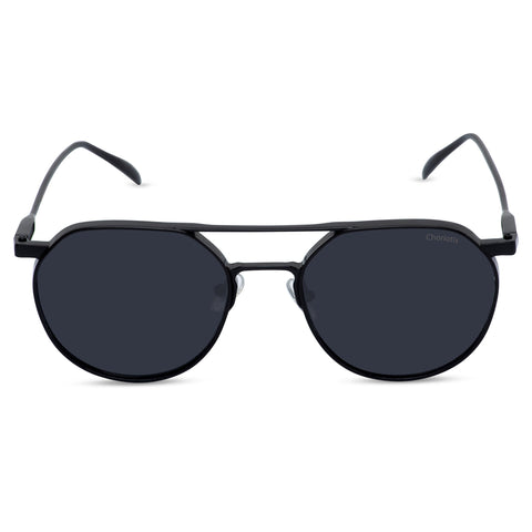 Choriotis-1030 Magnite Round Black-Black Sunglasses For Men & Women~CT-1030 - SWASTIK CREATIONS The Trend Point
