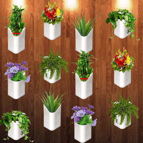 3858 Plastic Vertical Hanging Planter Pot, Multicolour, - SWASTIK CREATIONS The Trend Point