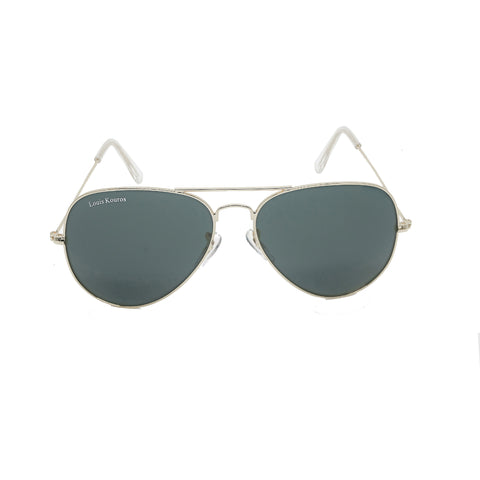 Louis Kouros-3026 Armstoner Aviator Black-Silver Sunglasses For Men & Women~LK-3026 - SWASTIK CREATIONS The Trend Point
