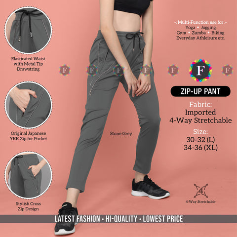 Women's ZIP-UP PANT - SWASTIK CREATIONS The Trend Point
