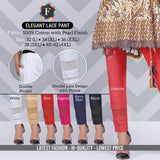women's ELEGANT LACE cotton PANT 7 colors - SWASTIK CREATIONS The Trend Point
