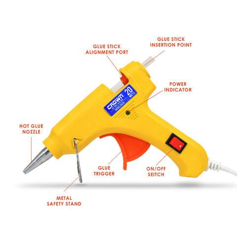 0557 Electric Tool Hot Melt Glue Gun 20W AC 100-240V - SWASTIK CREATIONS The Trend Point