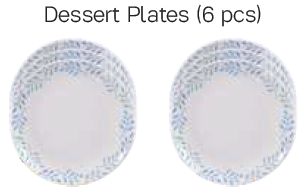 Tupperware PORCELAIN DESSERT PLATE - SET OF 6 - SWASTIK CREATIONS The Trend Point
