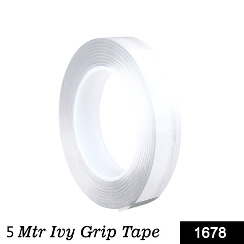 1678  Double Sided Grip Tape (10mm width X 1mm thickness X 5 meter length ) (No Box) - SWASTIK CREATIONS The Trend Point
