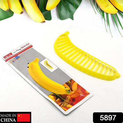 5897 Banana Slicer- Perfect for Fruit Salads Handle Plastic Banana Fruit Slicer Cutter Chopper