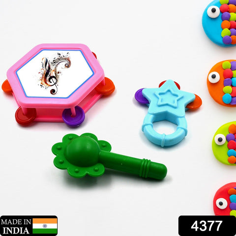 4377 Musical Gallery Khanjari Musical Instrument Toy Baby Play Toy Fun Return Gift for Kids Birthday  (3 Pc Set)