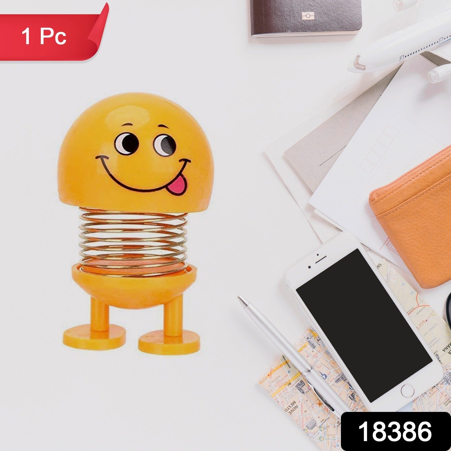 Smiling Face, Spring Doll Toy (1 Pc)