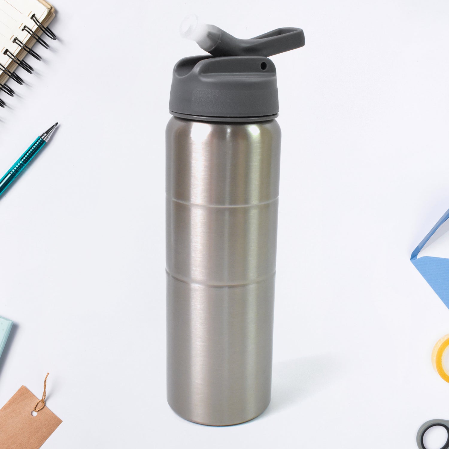 Steel Water Bottle | Fridge Water Bottle with straw (750ML)