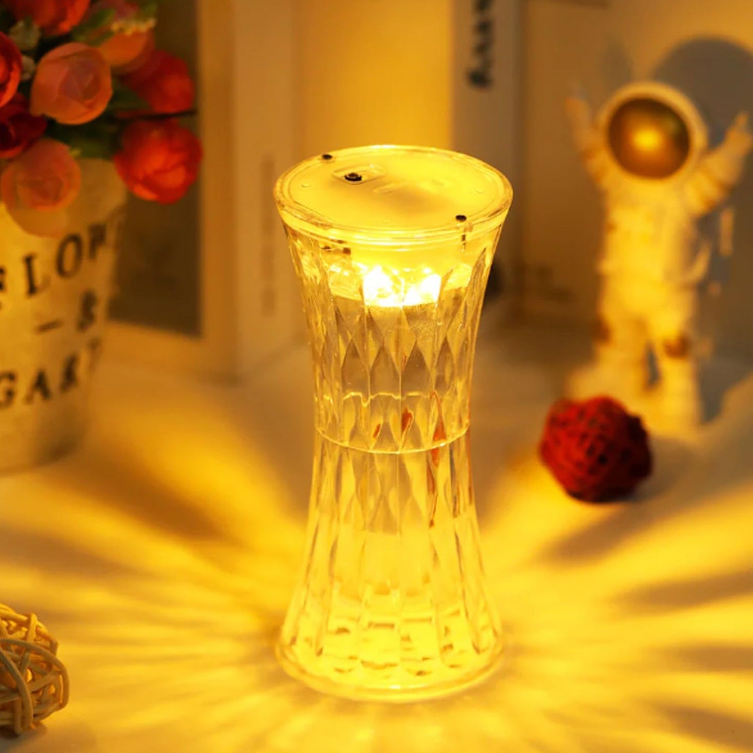 Crystal Lamp, Universal Night Light, Soft Lighting (1 Pc)