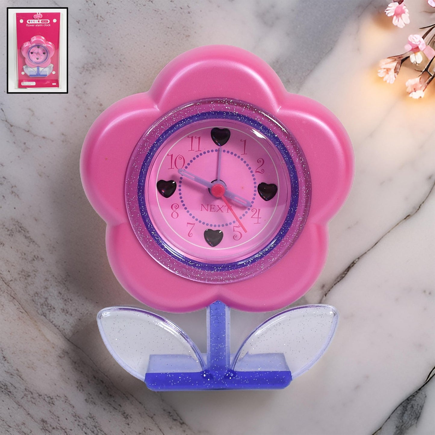 Flower-Shaped Desk Clock with Alarm System SWASTIK CREATIONS The Trend Point